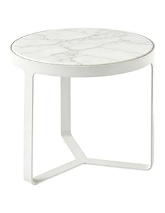 Lume Decorative Furniture Side Table White/White Marble 60x50x50cm