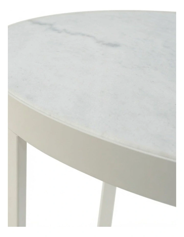 Lume Decorative Furniture Side Table White/White Marble 60x50x50cm image 7
