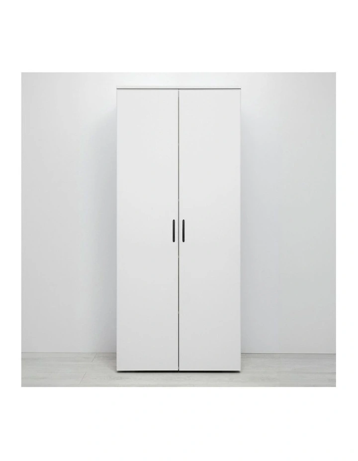 Stockholm Slim Storage Cupboard Scandi in WHite image 2