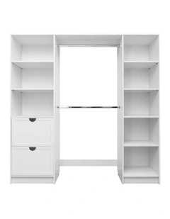 Basel Walk Wardrobe Kit Wh Vj Panel in White