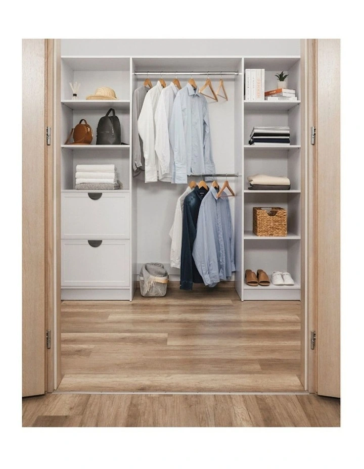 Basel Walk Wardrobe Kit Wh Vj Panel in White image 2