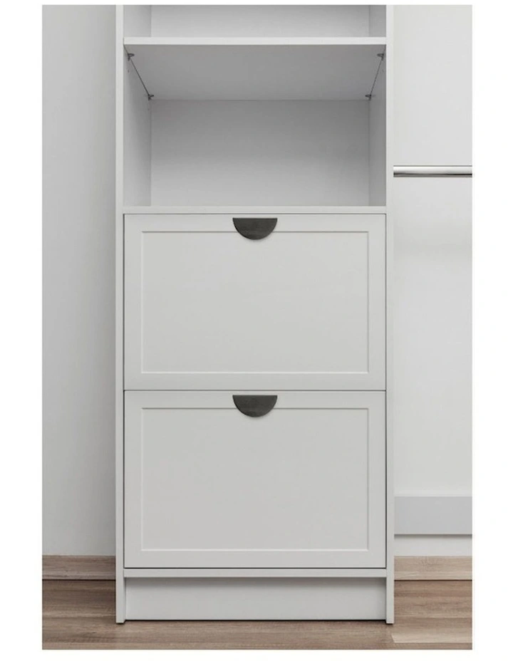 Basel Walk Wardrobe Kit Wh Vj Panel in White image 3