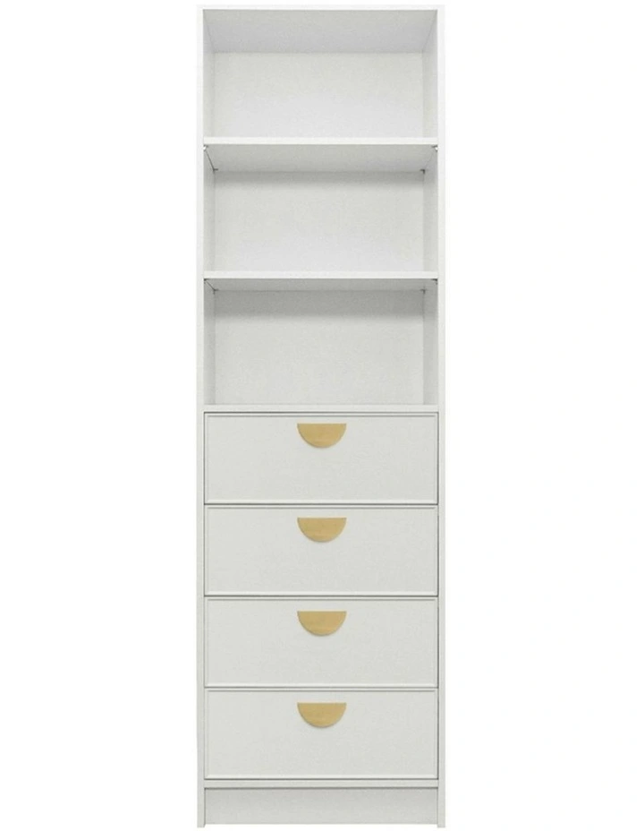 Malmo Slim Panel Walk Wardrobe in White image 1