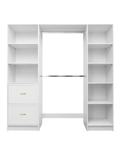 Basel Walk Wardrobe Kit With Vj Panel in White