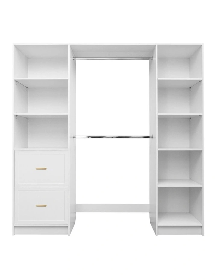 Basel Walk Wardrobe Kit With Vj Panel in White image 1