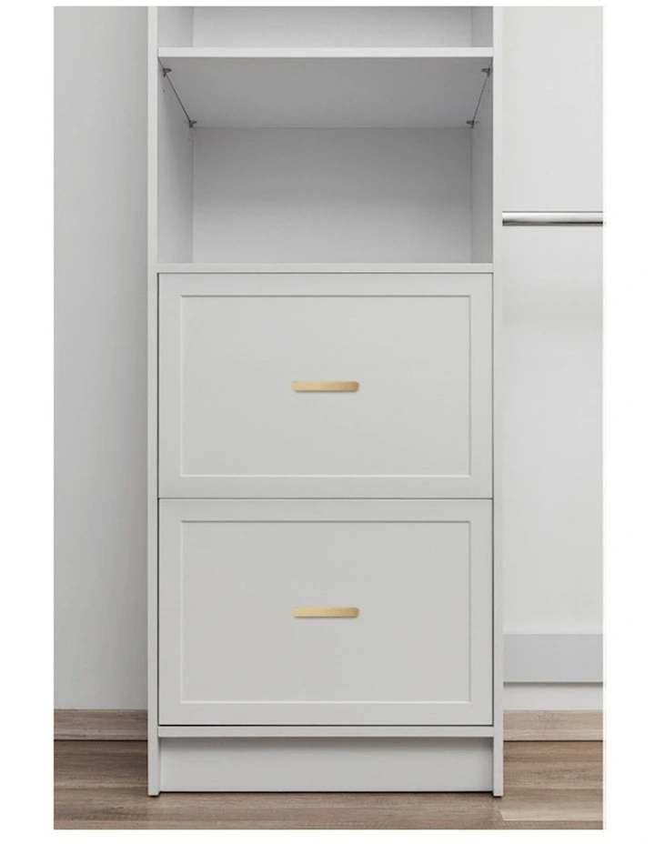 Basel Walk Wardrobe Kit With Vj Panel in White image 3