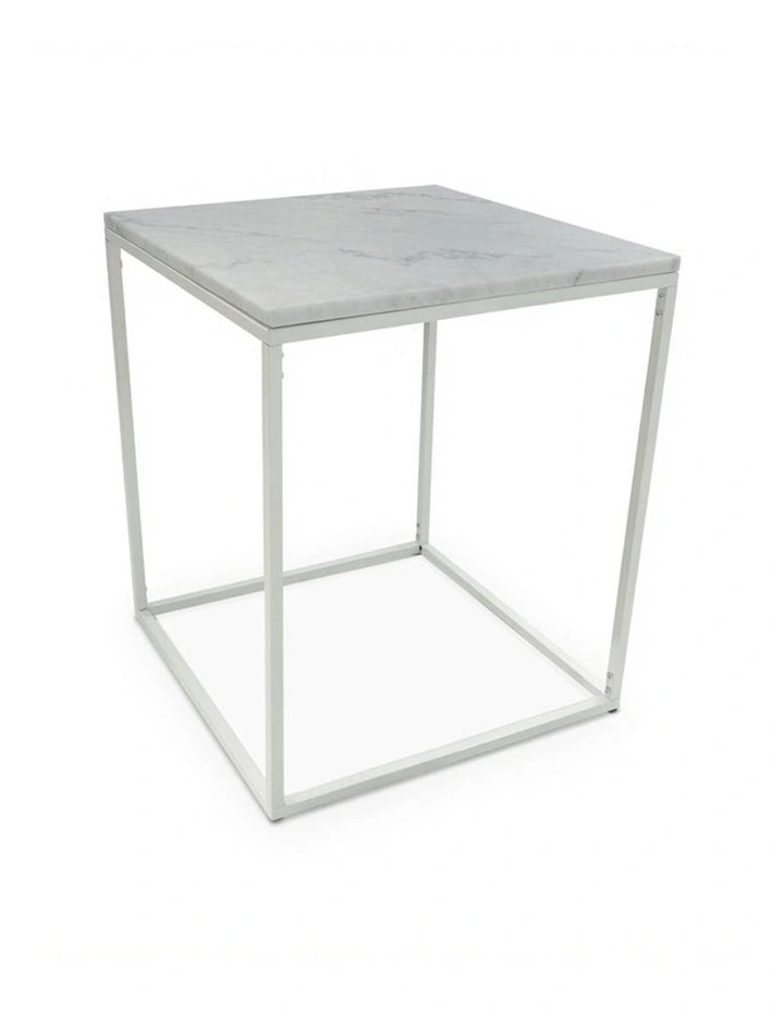 Silva Decorative Furniture Side Table White/White Marble 60x50x50cm image 5