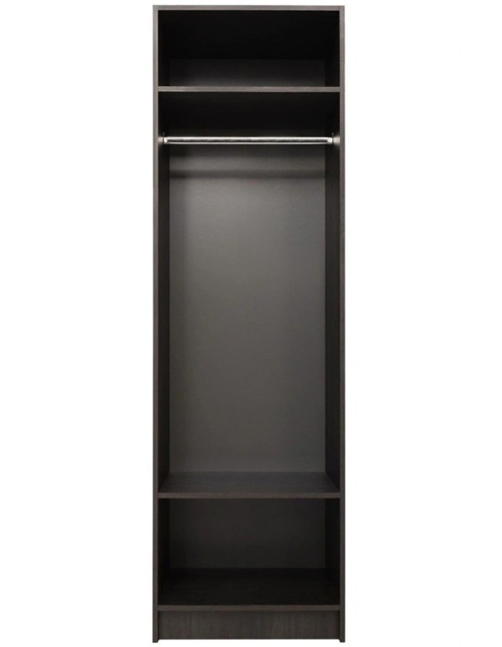 Malmo 2 Shelf Hanging Module Walk Wardrobe in Black image 1
