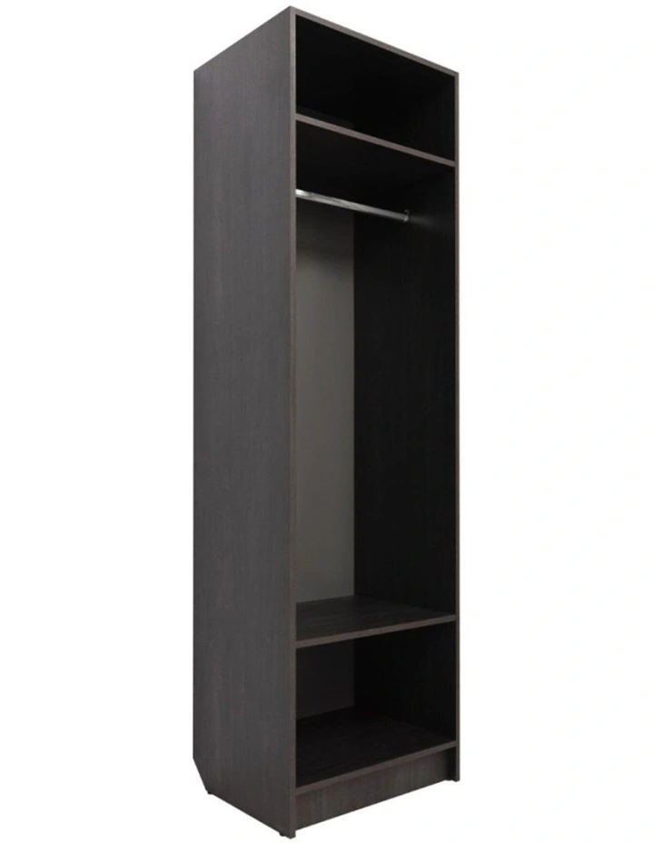 Malmo 2 Shelf Hanging Module Walk Wardrobe in Black image 4