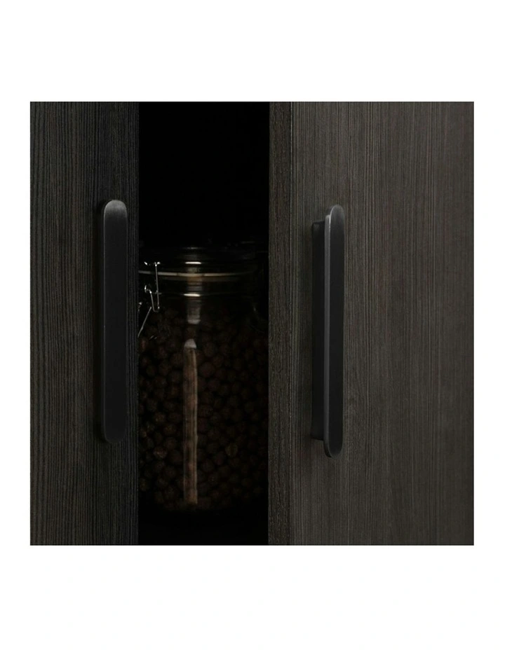 Stockholm Nordic Ash Storage Cupboard Black Oval Handle image 2