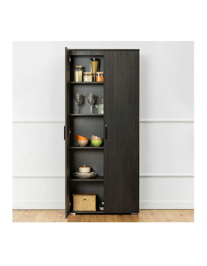 Stockholm Nordic Ash Storage Cupboard Black Oval Handle image 4