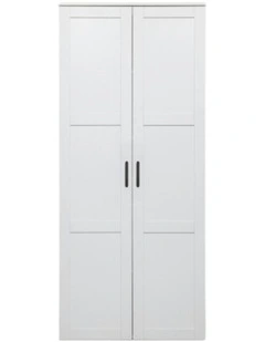 Stockholm White Hamptons Storage Cupboard Black Oval Handle