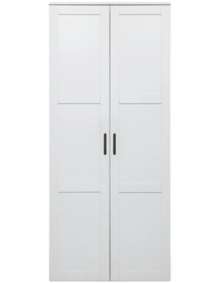 Stockholm White Hamptons Storage Cupboard Black Oval Handle image 1