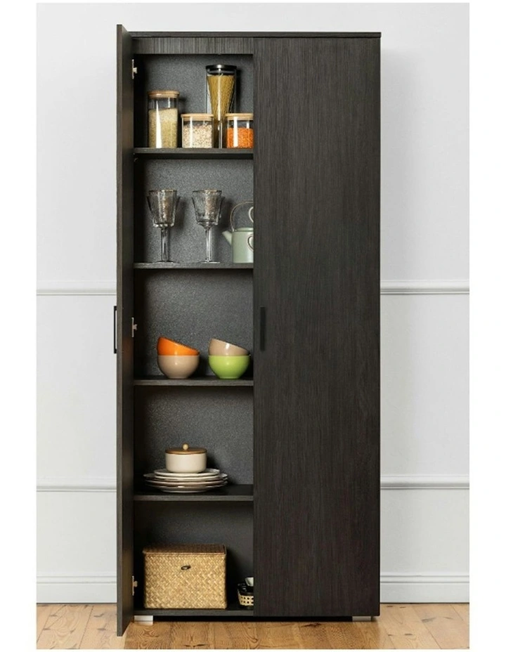 Stockholm Nordic Ash Storage Cupboard Scandi Black Handle image 4