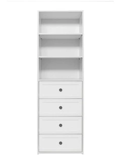 Geneva Built In Wardrobe Hampton Panel Black Round Handle