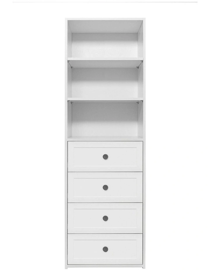 Geneva Built In Wardrobe Hampton Panel Black Round Handle image 1