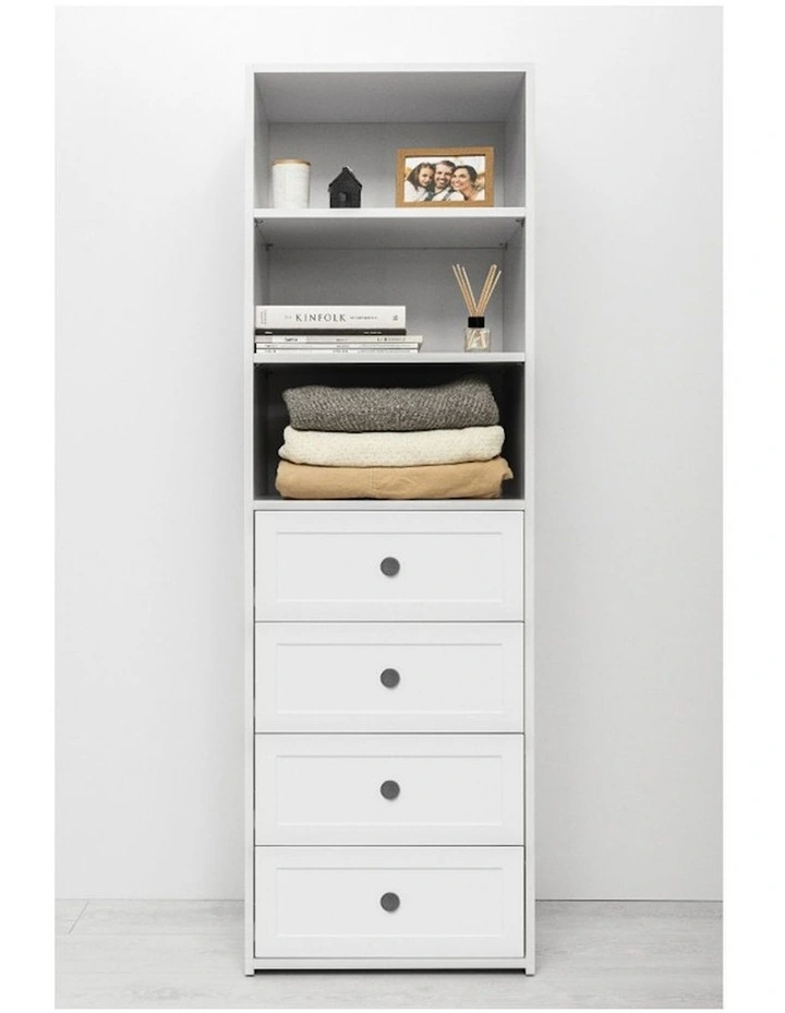 Geneva Built In Wardrobe Hampton Panel Black Round Handle image 2