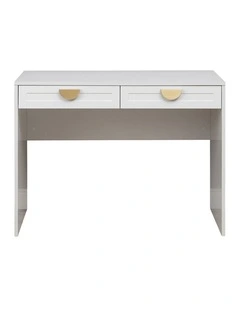 Odessa White Hamptons Front Desk Brass Half Moon Handle