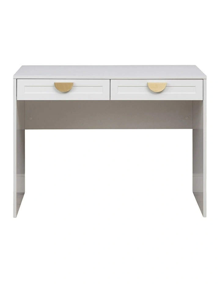 Odessa White Hamptons Front Desk Brass Half Moon Handle image 1