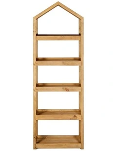 Oris House Silhouette Decorative Display Shelf 169x45x32cm in Natural Oak