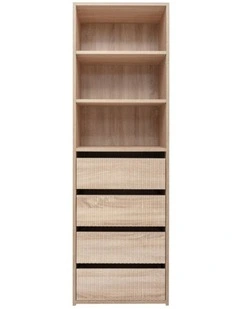 Geneva Built In Wardrobe 4 Drawer 3 Shelf in Natural Oak