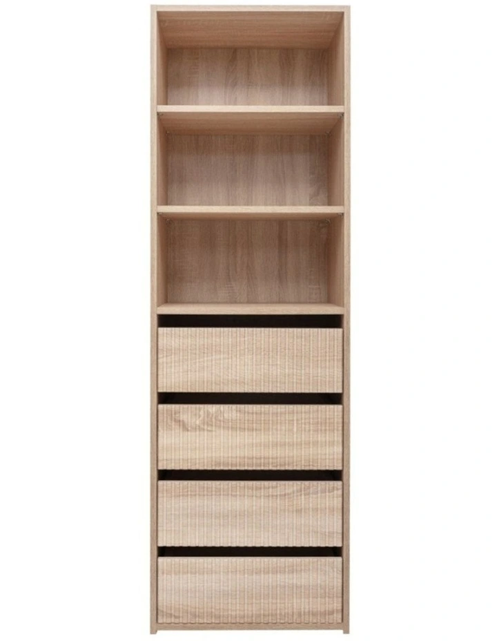 Geneva Built In Wardrobe 4 Drawer 3 Shelf in Natural Oak image 1