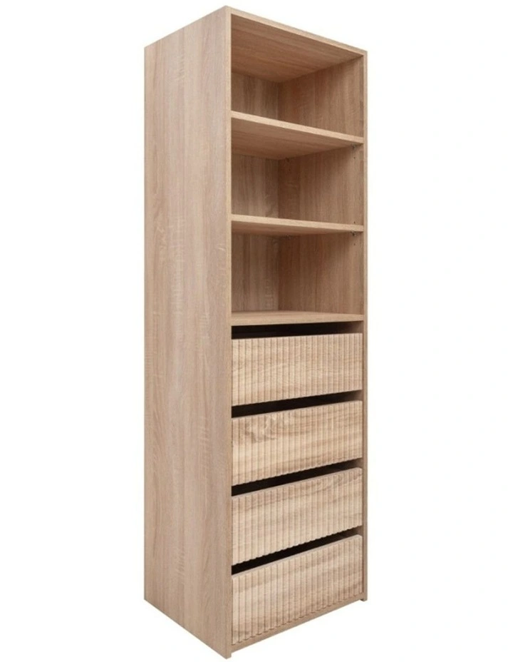 Geneva Built In Wardrobe 4 Drawer 3 Shelf in Natural Oak image 5