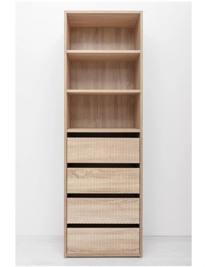 Geneva Built In Wardrobe 4 Drawer 3 Shelf in Natural Oak image 6