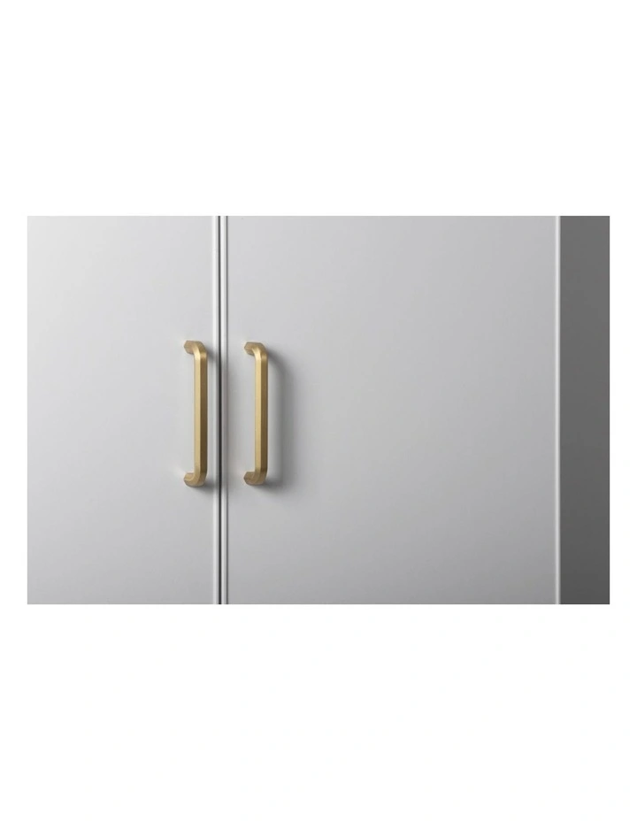 Stockholm Gold Hex Handle Multipurpose Slim Shaker Cupboard in White image 4