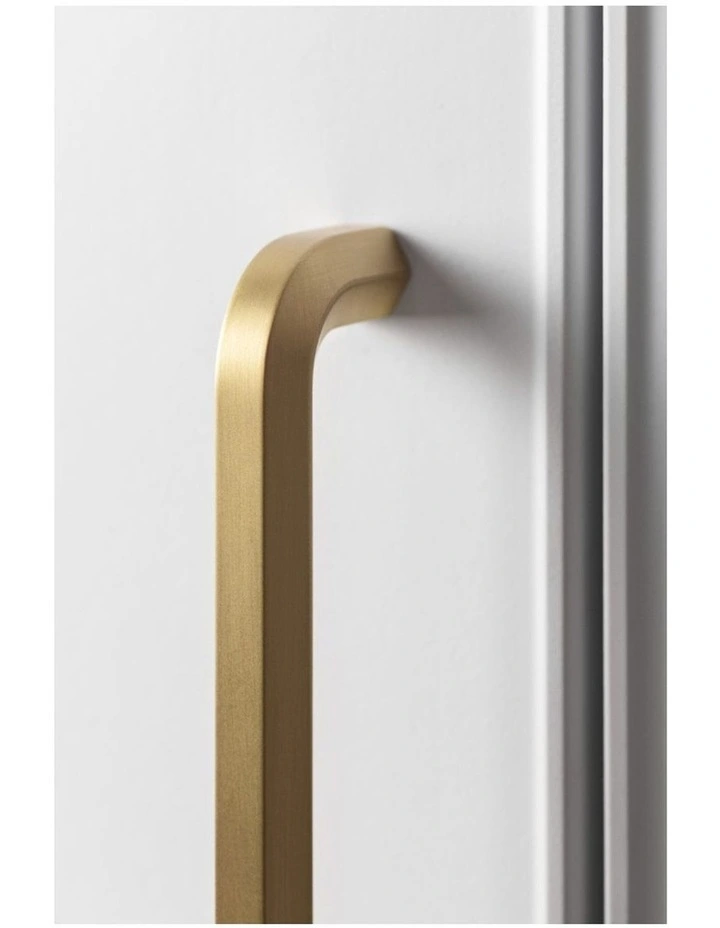 Stockholm Gold Hex Handle Multipurpose Slim Shaker Cupboard in White image 6