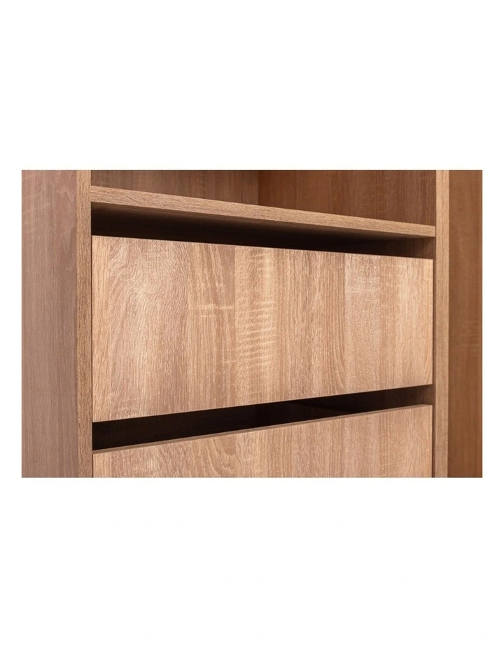 Geneva Built In Wardrobe 4 Drawer 3 Shelf in Natural Oak image 3