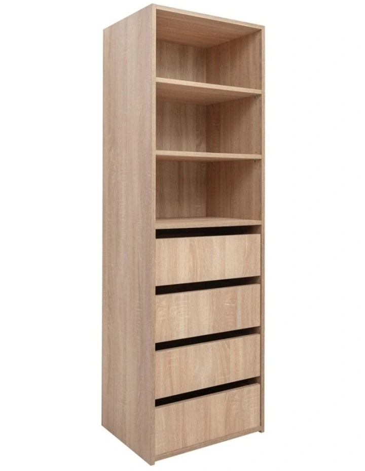 Geneva Built In Wardrobe 4 Drawer 3 Shelf in Natural Oak image 5