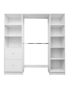Basel Walk In Wardrobe Kit in White