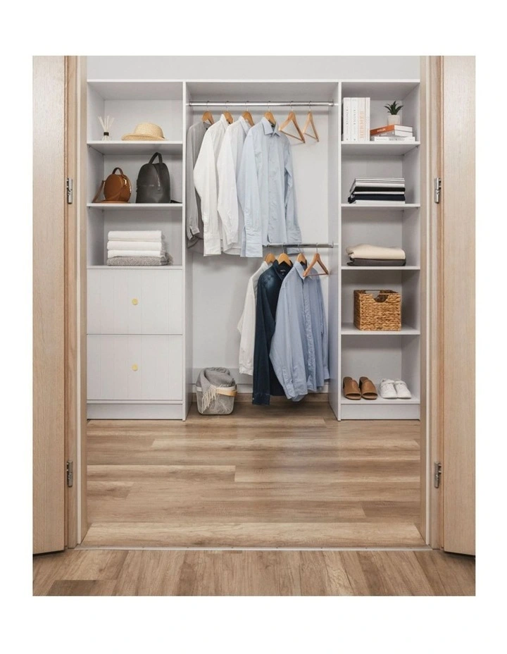 Basel Walk In Wardrobe Kit in White image 2