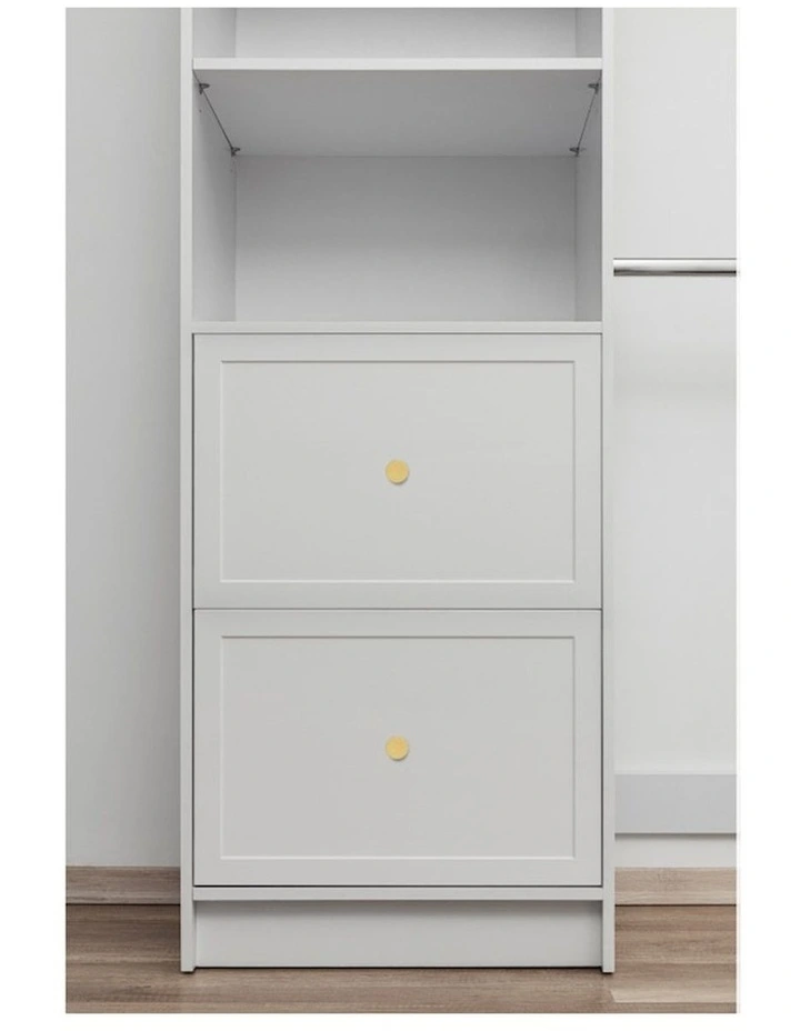 Basel Walk In Wardrobe Kit in White image 3