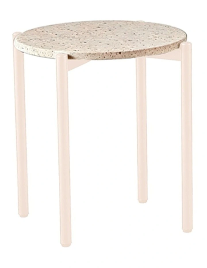 Solis Decorative Furniture Side Table Bone/Travertine 60x50x50cm image 1