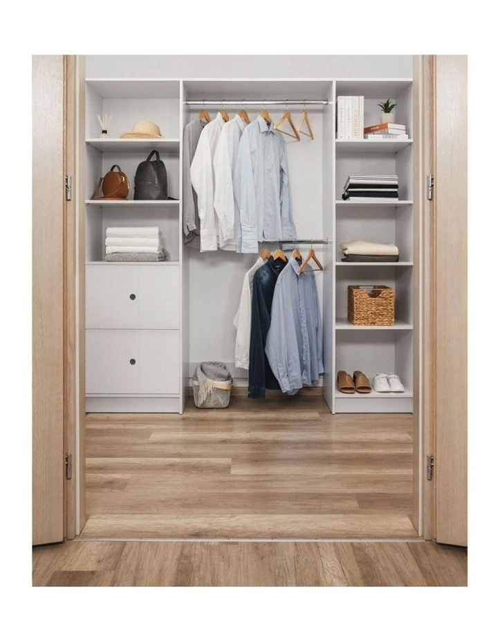 Basel Walk In Wardrobe Kit in White image 2