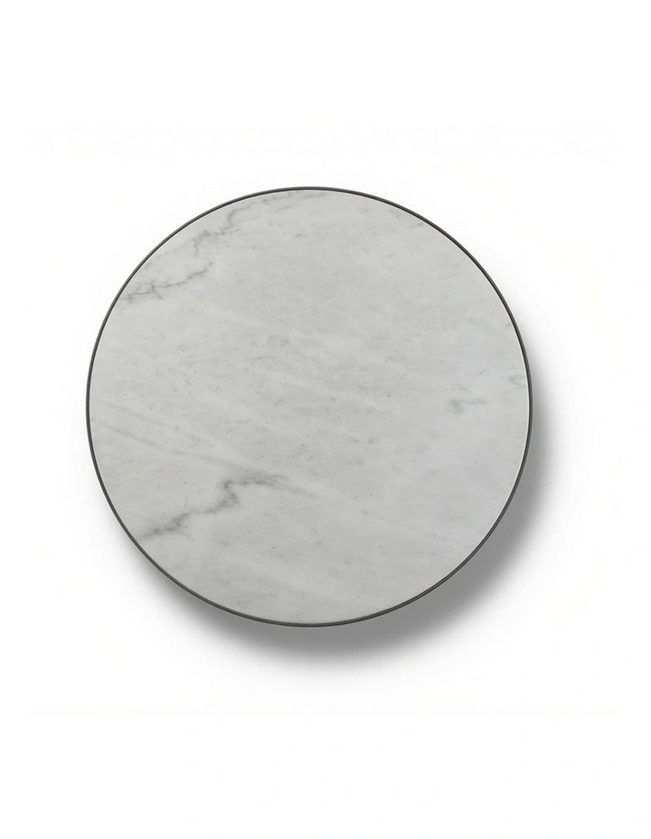 Lume Decorative Furniture Side Table Black/White Marble 60x50x50cm image 5