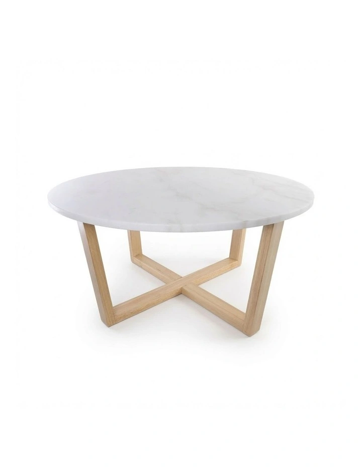 Lyra Decorative Furniture Coffee Table White Marble 85x85x40cm image 1