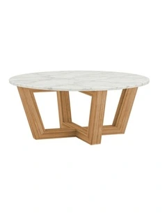 Lyra Decorative Furniture Coffee Table White Marble 85x85x40cm