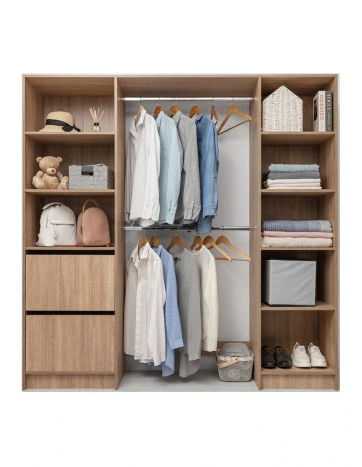 Basel Classic Walk In Wardrobe Kit in Natural Oak image 1