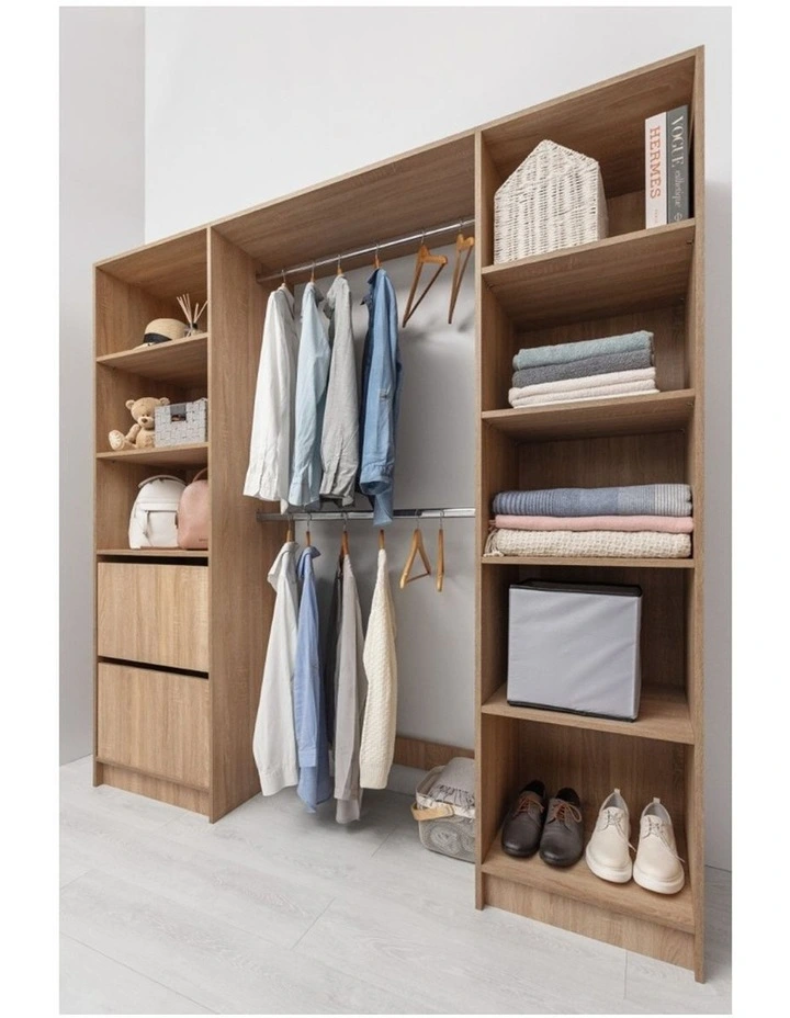 Basel Classic Walk In Wardrobe Kit in Natural Oak image 3