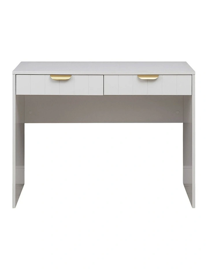 Odessa White Vj Panel Front Desk Brass Pull Handle image 1