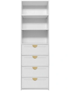 Geneva Built In Wardrobe Hampton Panel Brass Half Moon Handle