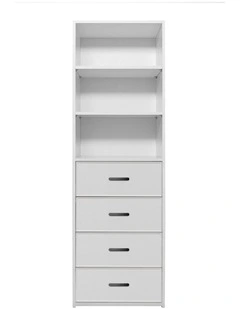 Geneva Built In Wardrobe Slim Panel Black Oval Handle