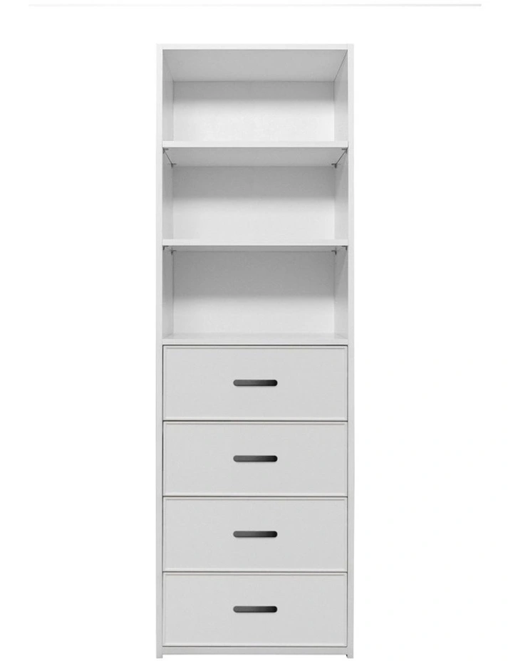 Geneva Built In Wardrobe Slim Panel Black Oval Handle image 1