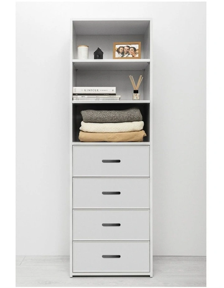 Geneva Built In Wardrobe Slim Panel Black Oval Handle image 2