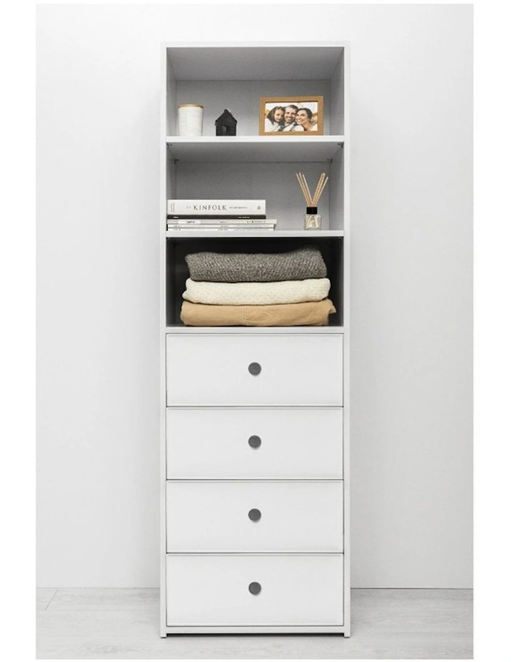 Geneva Built In Wardrobe Slim Panel Black Round Handle image 2
