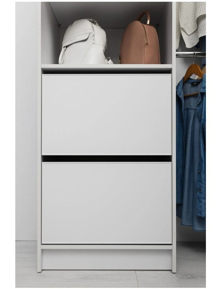 Basel Walk In Wardrobe Kit Slim Shaker Panel White image 5
