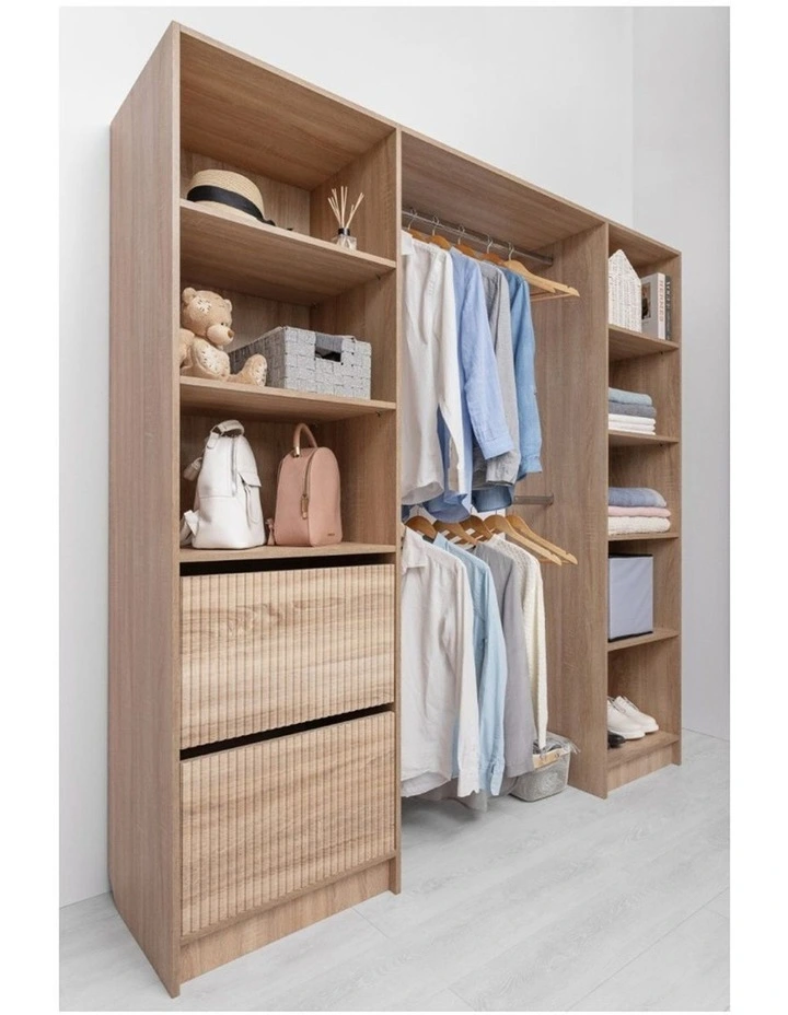 Basel Fluted Walk In Wardrobe Kit Natural Oak image 3